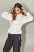 Poppy Eyelet Tie Shirt 35180 | White