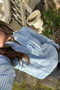 Justine Stripe Shirt | Light Blue