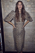 Leocc Puff Dress | Khaki
