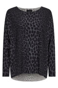 Alma Ls Top | Deep Dark Grey Leo
