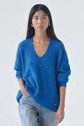 Thora V-Neck Knit |  Blue Lolite