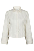 Rosa Pinstripe Shirt | White
