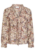 Ivey Art Paisely Blouse | Creme
