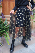 Tulle Heart Skirt | Black Gold Heart