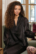 Amara Bedazzled Blouse | Black