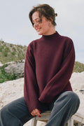Paulina Knit Blouse | Wine
