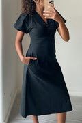 Illana Poplin Dress | Black
