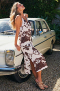 Kamran Cow Print Dress | Brown
