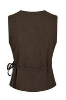Samara Melange Waistcoat | Brown Melange | Vest fra Neo Noir