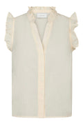 Siona Linen Top | Light Yellow