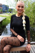 Isa Ls Lace Sleeve Blouse | Black Bow