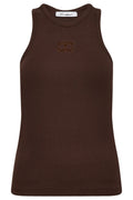Sahara Embroidery Tank Top 33151 | Mocca
