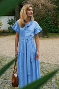 Nellie Stripe Dress | Light Blue