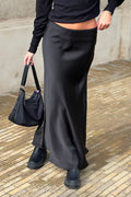 Vicky Heavy Sateen Skirt 159588 | Black