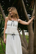 Emberly Crepe Top | Creme