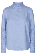Sandy Poplin Puff Shirt | Pale Blue