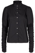 Sandy Poplin Puff Shirt | Black