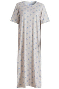 Alma Tshirt Dress | Ivory Cobolt Shell