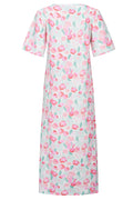 Alma Tshirt Dress | Mint Pink Flower