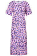 Alma Tshirt Dress | Pink Purple Flower