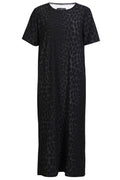 Alma Tshirt Dress | Dark Grey Leo