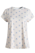 Alma U Tshirt | Ivory Cobolt Shell