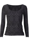Alma Ls Turn Top | Dark Grey Lala