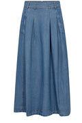 Anya Denim Pleat Skirt 34181 | Denim Blue