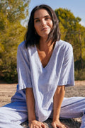 Lava Blouse | Offwhite Nebulas Blue