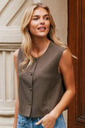 Birtha Waistcoat | Brown Melange