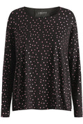 Alma Ls Top | Black Pink Holographic Dot