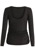 Alma Ls Turn Top | Black Simili