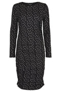 Alma-Long-Dress | Black Silver Dot