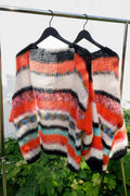 Adria Multi Striped Cardigan | Orange Multi