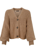 Argyle Knit Cardigan | Latte