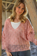 Harris V-Neck Jumper | Rose