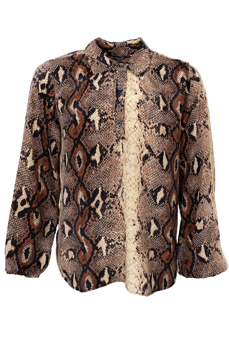 Luna Blouse With Collar | Python – Statebird