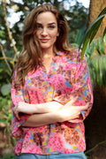 Luna Flared Sleeve Blouse | Blossom Candy