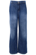 Nettie Box Jeans | Dark Blue Wash