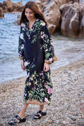 Zennia Flower Dress | Black Flower