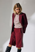 Amira Crease Bermuda 31459 | Burgundy