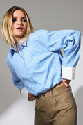 Gia Crop Shirt 35740 | Pale Blue