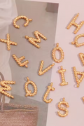 Twisty Letter Necklace | Gold