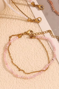 Bead Chain Bracelet | Pink