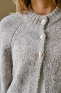 Benuta Fluffy Knit Cardigan | Beige Melange