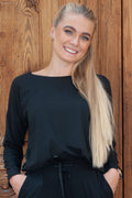 Alma Ls Top (Fleece) | Black