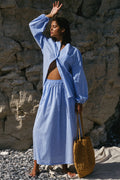 Srebbi Midi Skirt |  Vista Blue