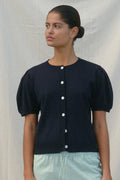 Srmarla Ss O-Neck Cardigan Knit | Total Eclipse