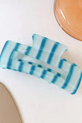 Serenity Striped Hair Claw | Dark Blue