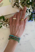 Bohemian Pearl Bracelets | Dark Green